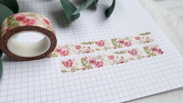 Washi Tape rosa Blumen